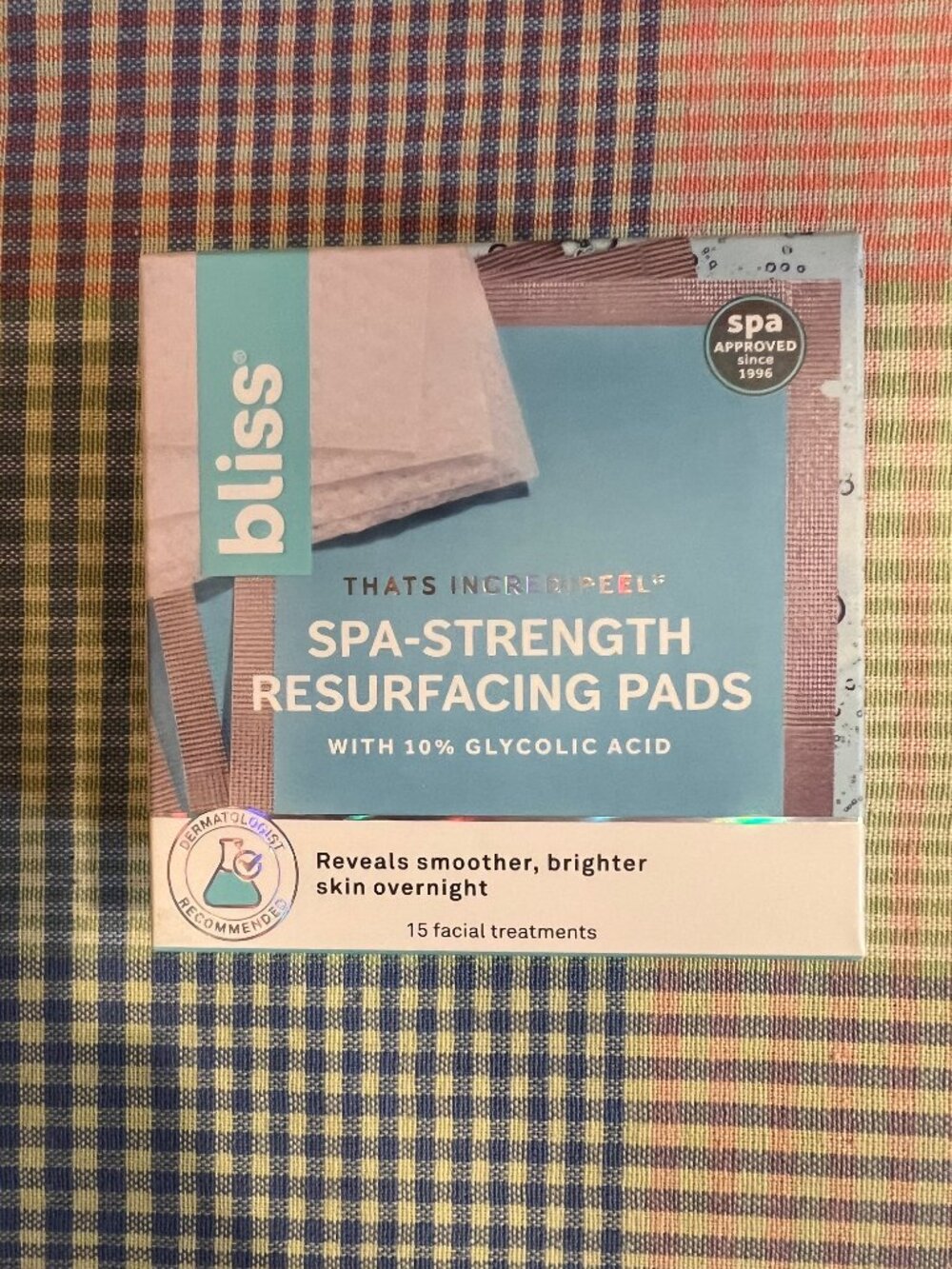 NEW Bliss Spa-Strength Resurfacing Pads - 10% Glycolic Acid - Qty 15